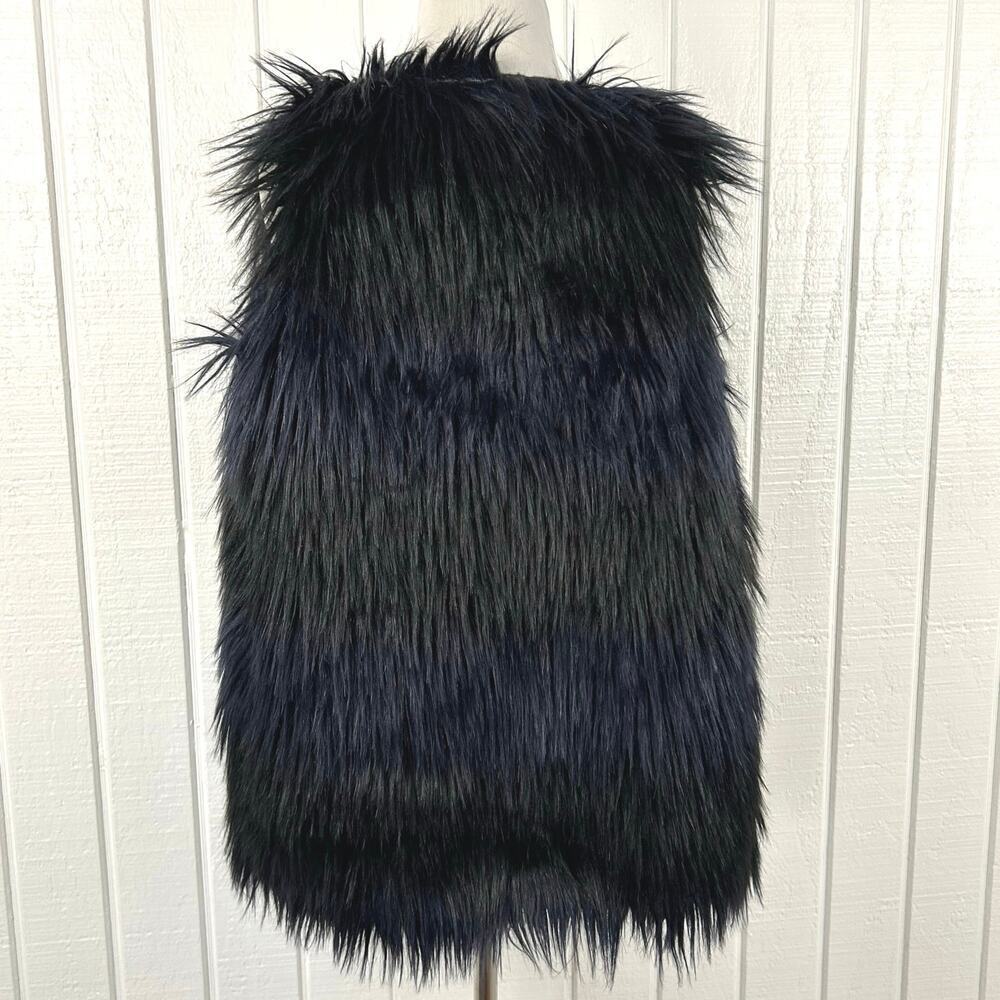 Romeo & Juliet Faux Fur Vest Festival Boho Glam Women Small Black - Picture 8 of 8